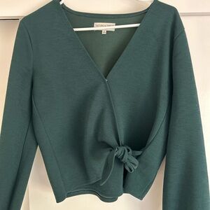 Madewell Green Wrap Blouse